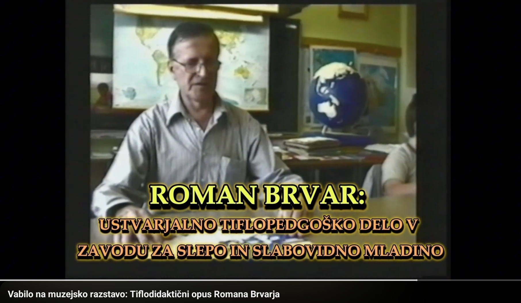 Vabilo na muzejsko razstavo: Tiflodidaktični opus Romana Brvarja